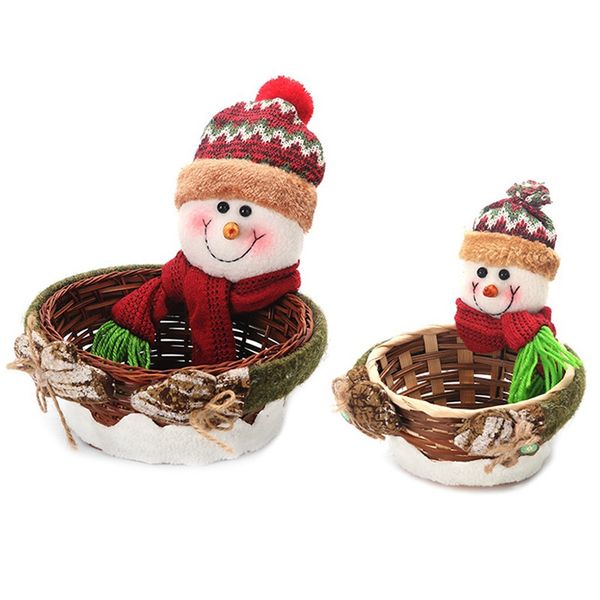 

christmas candy storage basket decoration santa claus storage basket gift christmas decorations for home 30*20*8cm