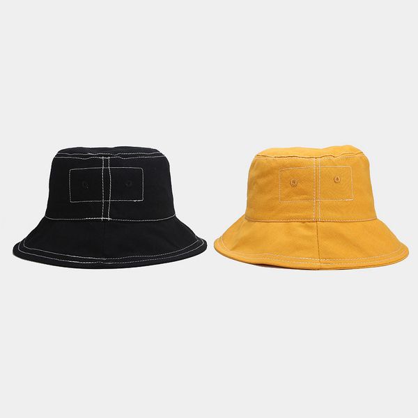 

the new style cotton solid color bucket hat fisherman hat outdoor travel sun cap hats for men and women 144