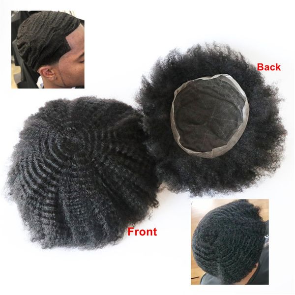 2019 Lumeng Afro Toupee Human Hair Wigs Forblack Men Man Weave