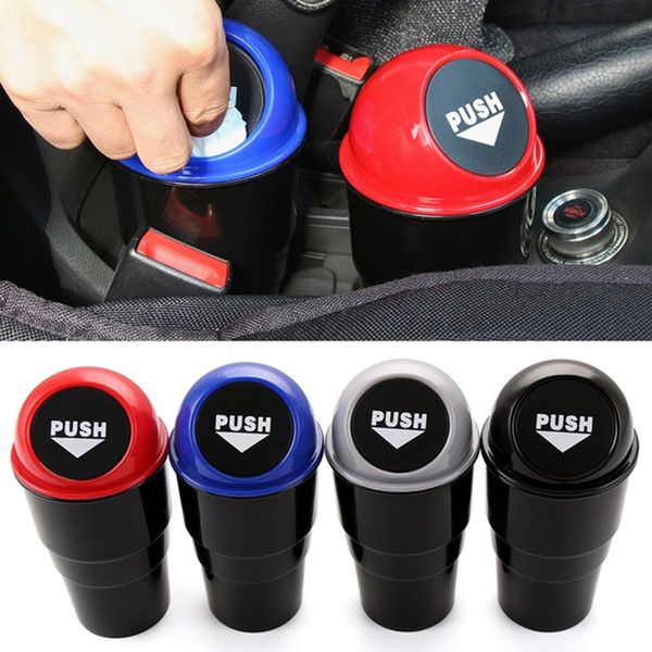 

mini home auto car waste trash rubbish bin can garbage dust case storage holder automobiles storage bag