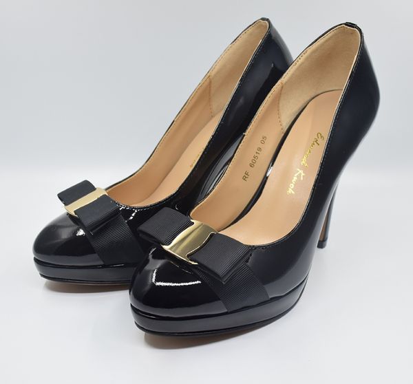 

women dress pumps high heels leather woman wedding valentine shoes, Black
