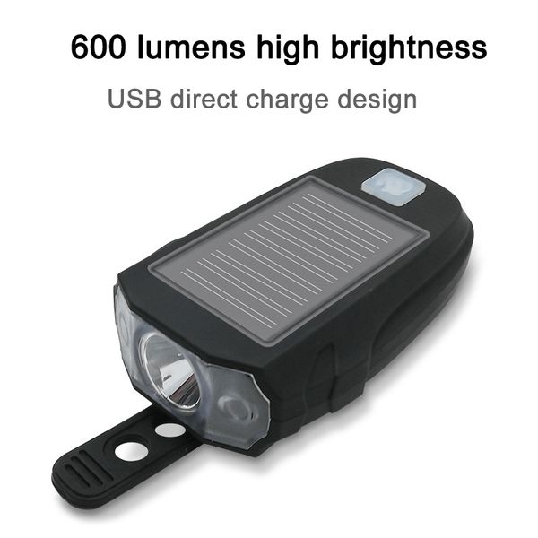 

1pcs bicycle light solar usb charging mountain bike accessories high brightness &t8