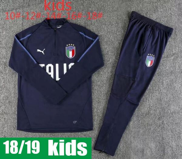 

TOP 2018 2019 Италия детский футбольный пиджак спортивный костюм Verratti de foot De Rossi Bonucci Chiel