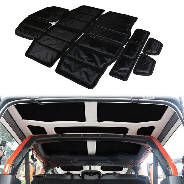 

4doors car roof heat sound insulation cotton kit for wrangler jl 2018 2019 oxford cloth pearl cotton interior accessories