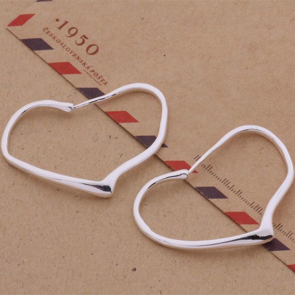

ae174 925 sterling silver earrings , 925 silver fashion jewelry , costly/expensive heart /cazaksga alhajcoa, Golden;silver