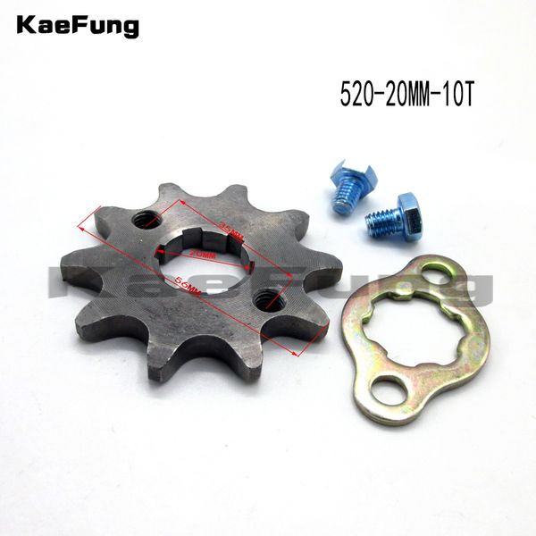 

520 10-20 t 20mm id motor dianteiro da roda dentada para pisar ycf upower sujeira pit bicicleta atv quad buggy go kart moped sco