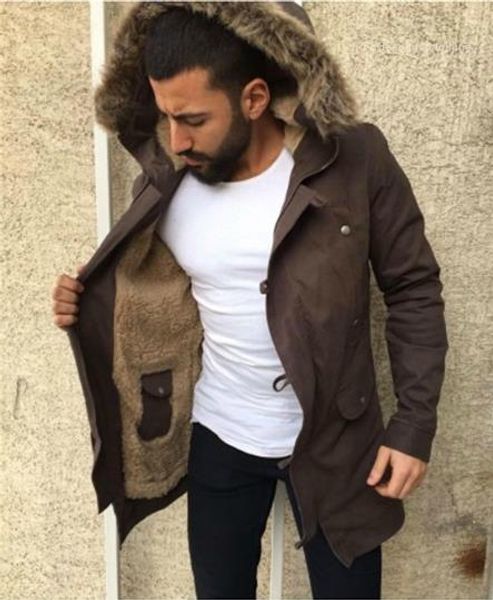 

size jackets fashion natural color fleece jackets casual long sleeved hooded coats men clothing men designer plus, Black;brown