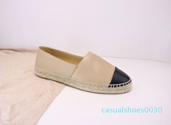 

espadrilles women designer casual shoes luxury leather slip-on platform shoes men espadrilles sandals with box size 34--42 1 c30, Black