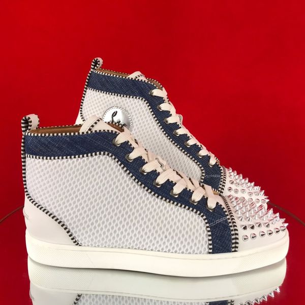 

calfskin spikes orlato high-sneaker signature spikes scintillating deep toe box resin drops iconic spikes boldly reveals, Black