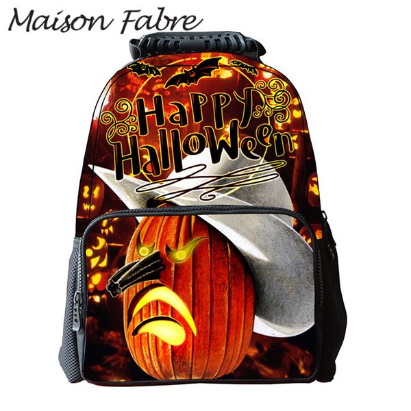 

maison fabre halloween bag men women oxford backpack waterproof girls backpacks for teenage zipper travel backpack 3d schoolbag