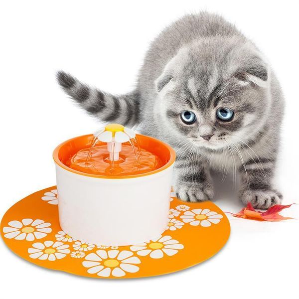 

цветочный стиль кошка кошка собака питьевой диспенсер фонтан воды 1.6 л циркуляция воды электрический фонтан собака чаша