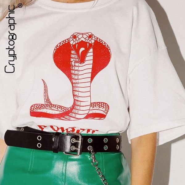

cryptographic cotton fashion print crew neck t-shirts for women casual tees loose summer white tee shirts short sleeve y19072001