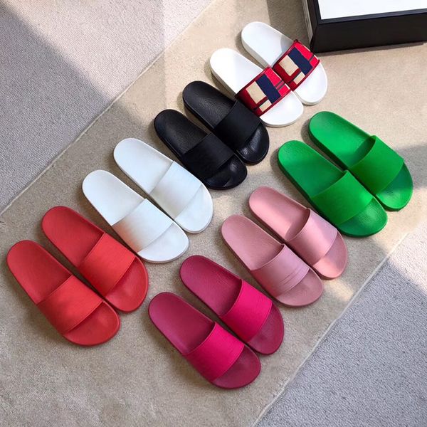 

women mens sandals rubber luxury slides sandal bright colorful slipper summer womens designer slides flip flop permeating 7colors with box