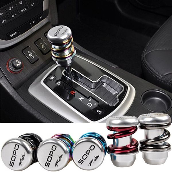 

new arrivals universal car gear shift knob five speed auto shift knob stitched cover shifter