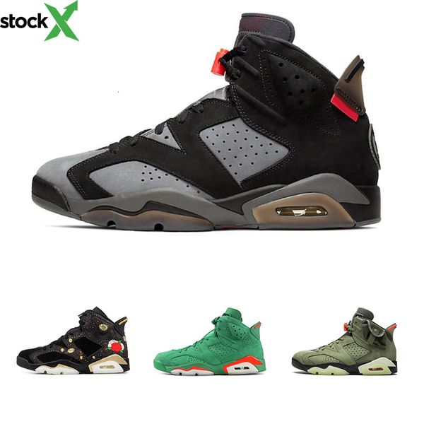 

новый красный 6 баскетбольная обувь новое поступление 6s черный инфракрасный cny psg мужчины женщины hombre мода корзина мужской тренер спор, Black