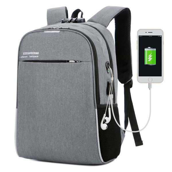 

lapbackpack men usb charging computer backpacks casual style bags large bagpack male business travel bag back pack new