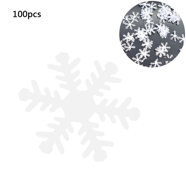 

100 pcs snowflake confetti non-woven fabric snowflake table decorations christmas winter ornaments party supplies window weddin