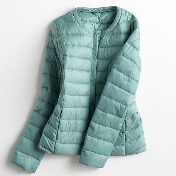 

autumn winter women ultra light down jacket white duck down lightweight parkas female warm slim thin short coat plus size, Black