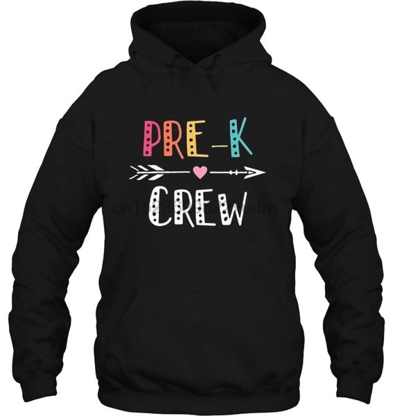 

men hoodie pre k crew preschool teacher women streetwear, Black