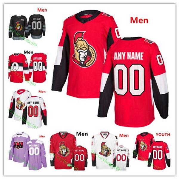 

Custom Ottawa Senators Jersey Mike Condon Craig Anderson Mark Stone Erik Karlsson Christian Wolanin Ceci Hockey jerseys S-4XL