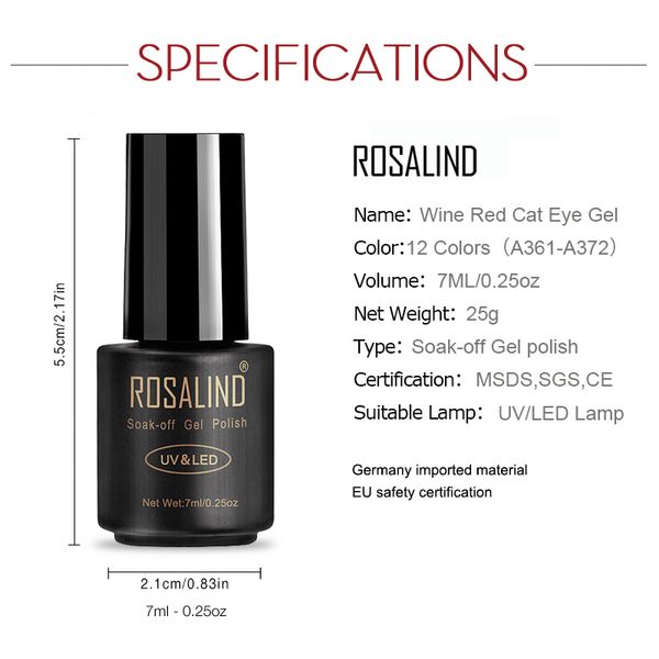 

1 pcs uv led gel polish soak off nail art red line cat eye uv gel varnish 669