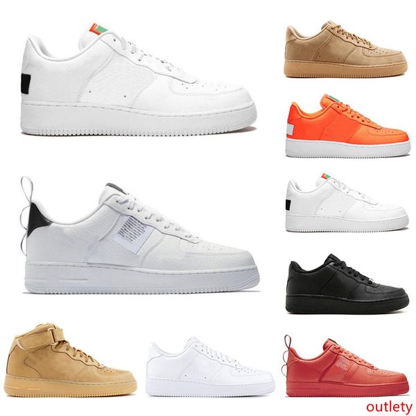 

designer dunk utility mens womens running shoes all black white sports skateboarding high low cut wheat brown trainers sneakers 36-45