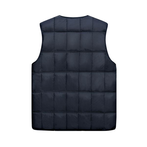

зима мужская проложенный multi-карман хлопок куртка теплая puffer travelers vest men casual жилет мужской new, Black;white