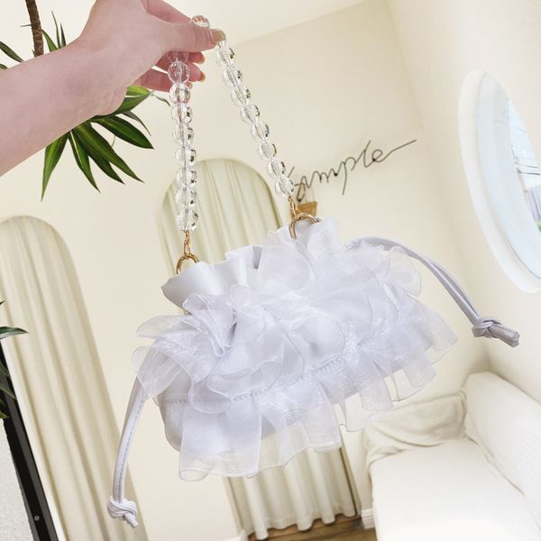 

fashion women's handbags lace chains women's messenger bag girls handbags pearl string women shoulder bag 2020 summer women bags