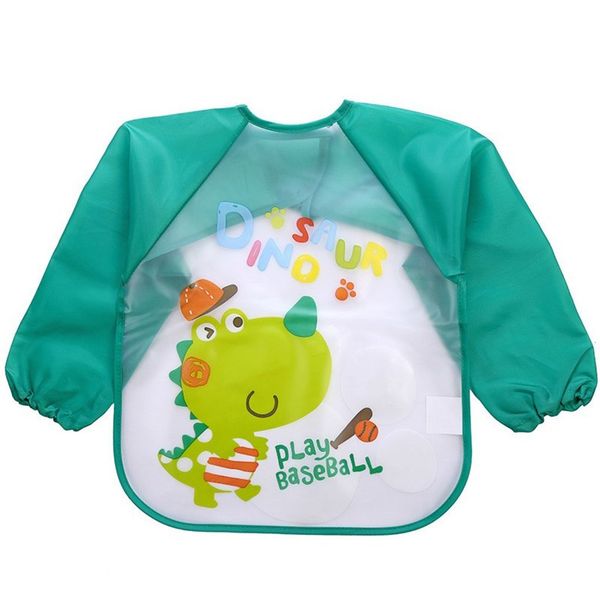 

lovely baby bibs infant long sleeve waterproof baby feeding smock children plastic coverall bib toddler scarf