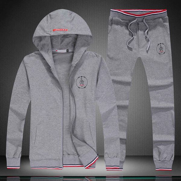 

самая горячая новая спортивная мужская 2-х частей новая мода куртка мужская легкая атлетика толстовка осень / зима высокое качество бренд од, Gray