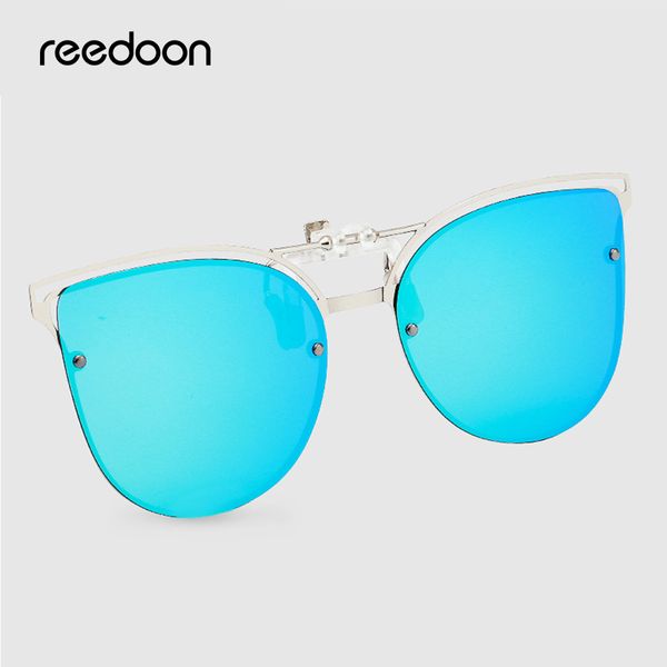 

cat eye sunglasses clip on women men polarized mirror lens uv400 sun glasses clip eyeglasses brand for driving, White;black