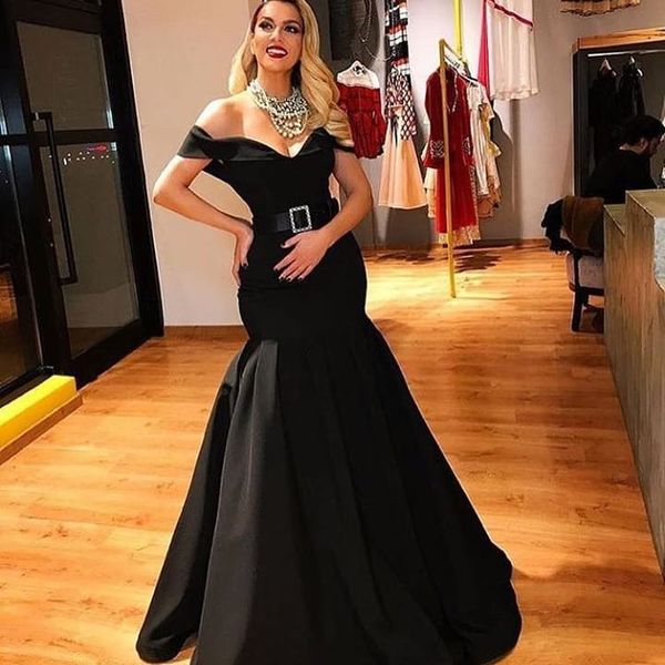 

plus size african black girl black prom dresses mermaid 2021 long muslim dubai arabic evening formal dress party