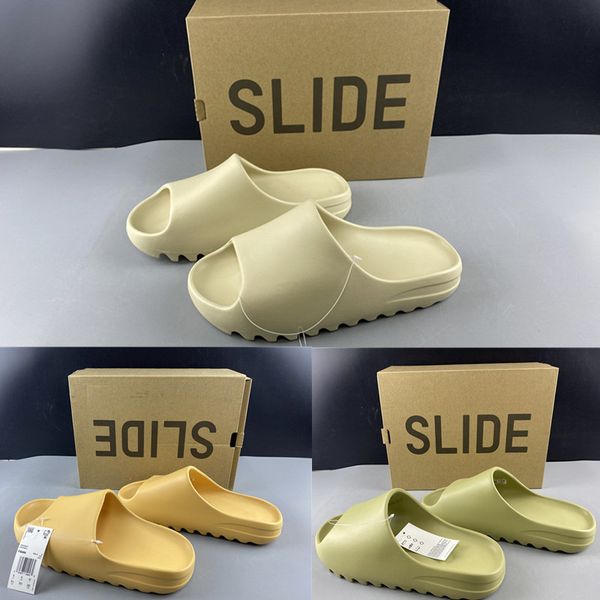 

fx0494 kanye slide bone смола big kids молодежь мужчины женщины младший desert sand повседневный спорт пляж тапочки, Black;grey
