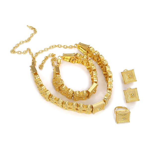 

новая мода эфиопские чокеры ожерелье браслет серьги кольцо для женщин эритрея хабеша африканский партия комплект ювелирных изделий, Black