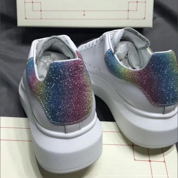 

glittering men shoes platform trainers luminous fluorescent shoe snake back leather chaussures pour hommes womens mens wedding shoe, Black