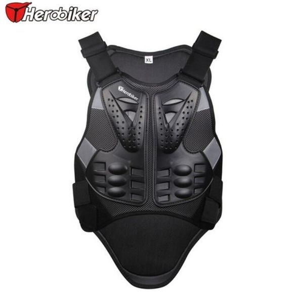 

herobiker motocross racing armor motorcycle jacket protection for the body with a reflective strip black armor motorcycle