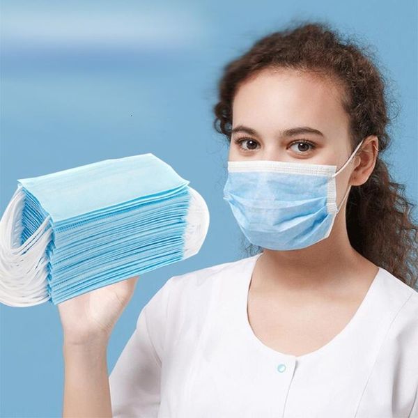 

dhl ship face thick 3 layer masks with earloops salon comfortable for mask blocking dust air pollution 90yh
