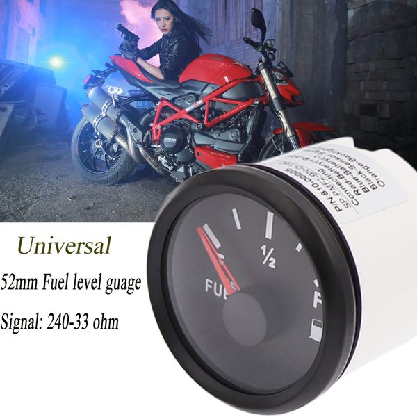 

universal car boat 2" digital marine fuel level meter indicator 240-33ohm signal with backlight 12v/24v