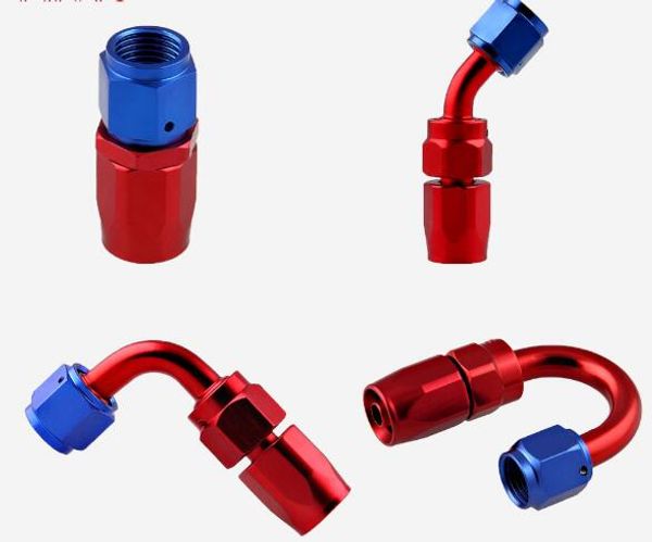 

10 an an-10 0 45 90 180 degree aluminum swivel hose end fitting adapter oil fuel line