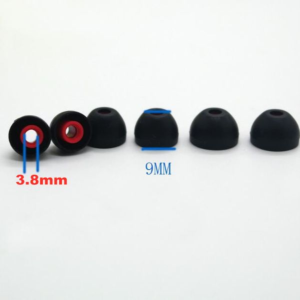 

100pcs/50 pairs 3.8mm sml dual color ear pads cushion for sony for headphone soft silicone in-ear earphone covers earbud tips ear buds