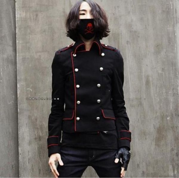 

s-6xl 2020 men clothing hair stylist gd fashion british casual big lapel edge piping double-breasted suit plus size costumes, White;black