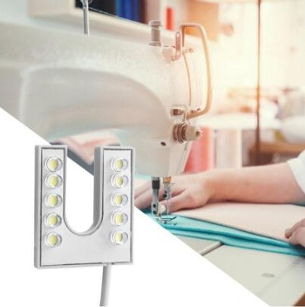Funktionierendes Schwanenhals-LED-Nachtlicht, flexibler Schwanenhals mit Magnetfuß für Nähmaschinenlicht, 110–265 V, EU-Stecker