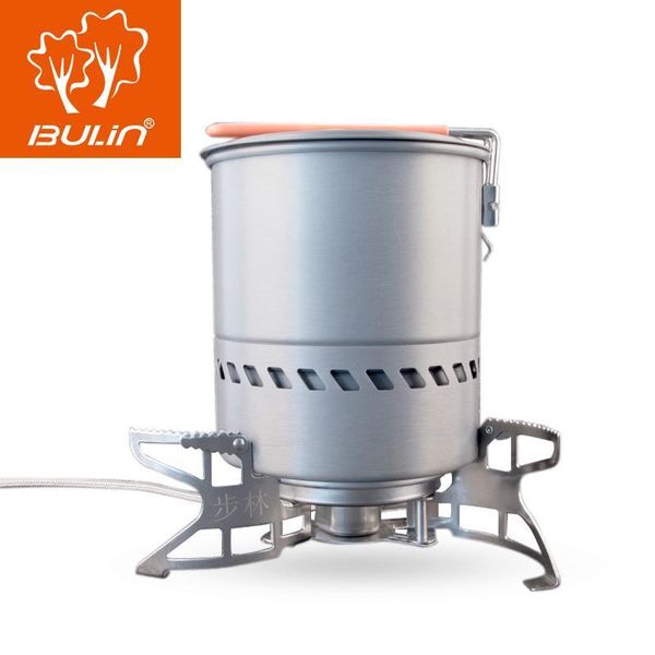 

bulin 1.5l portable outdoor fast-heating pot utensil camping traveling tableware with gas stove for cooking hiking picnic set