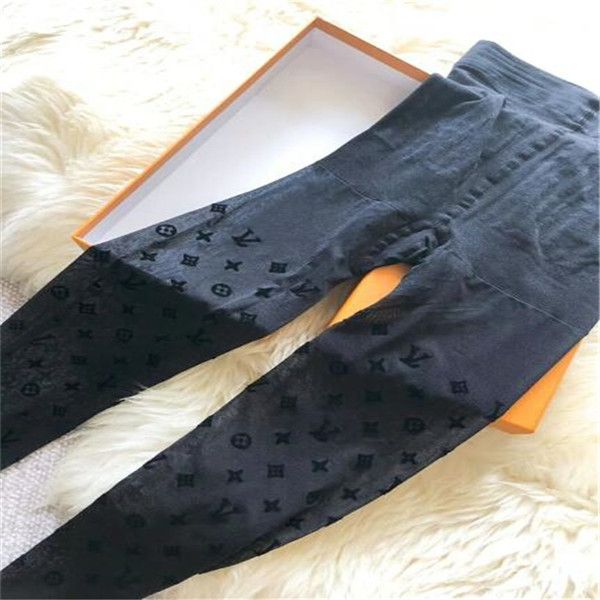 

new pure color флокирование письмо pantynose женщины черные колготки, Black;white
