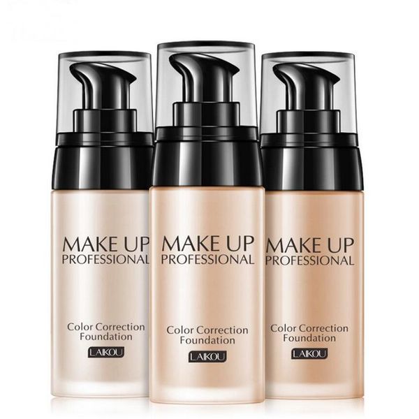 

laikou brand 40ml makeup base face liquid foundation bb cream concealer moisturizer oil-control whitening waterproof maquiagem makeup