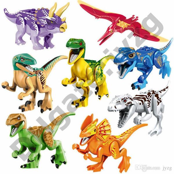 Bloco de construção de casas DinOSAurs jurássicos do World Park Kids Toys Presente para as crianças Dinosaur Raptor Protection Zone