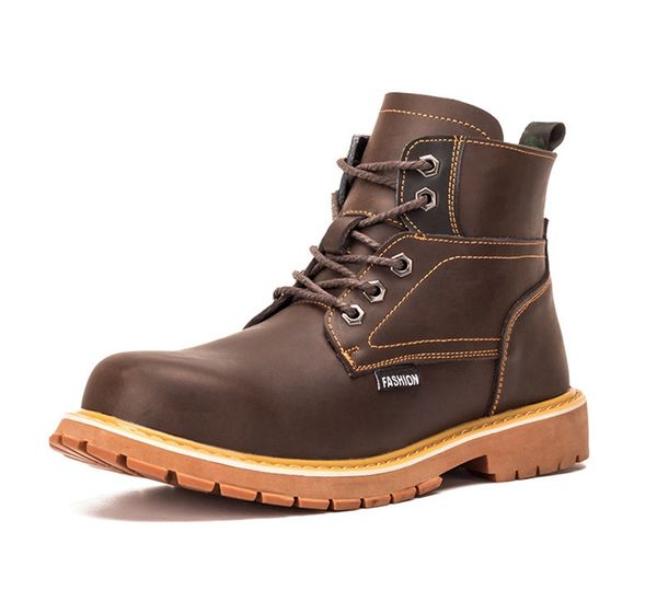 

men outdoor comfortable protective footwear work shoes martin boots women puncture proof safety shoes steel toe safety work martens boots, Black
