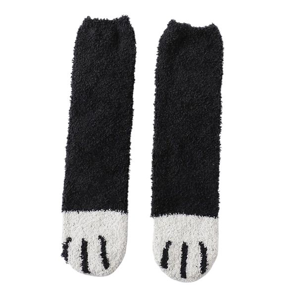 

womens winter cotton socks hosiery outdoor home floor stockings warm socks thick knit cozy winter socks for women gifts, Black;white