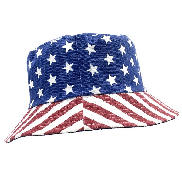 

2020 new fashion summer reversible american flag usa tree printed fisherman caps bucket hats gorro pescador men women, Blue;gray