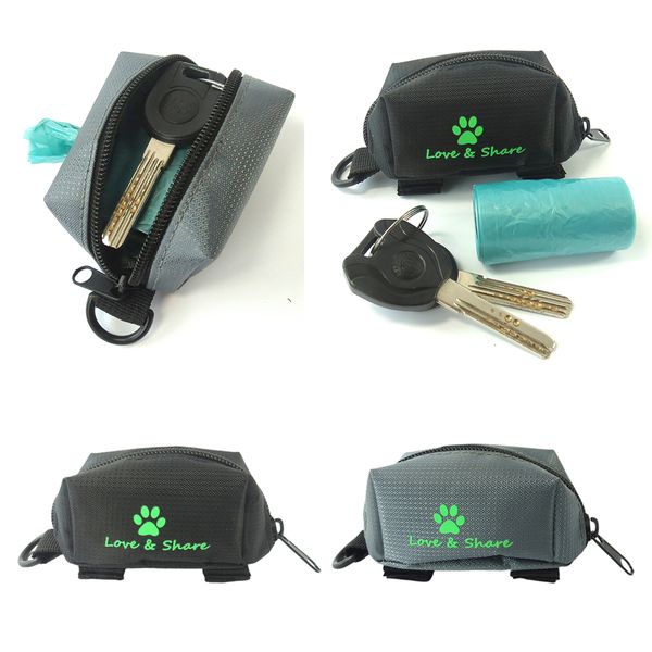 

2pcs portable dog walking poo bags snacks treat bags for pet cat puppy